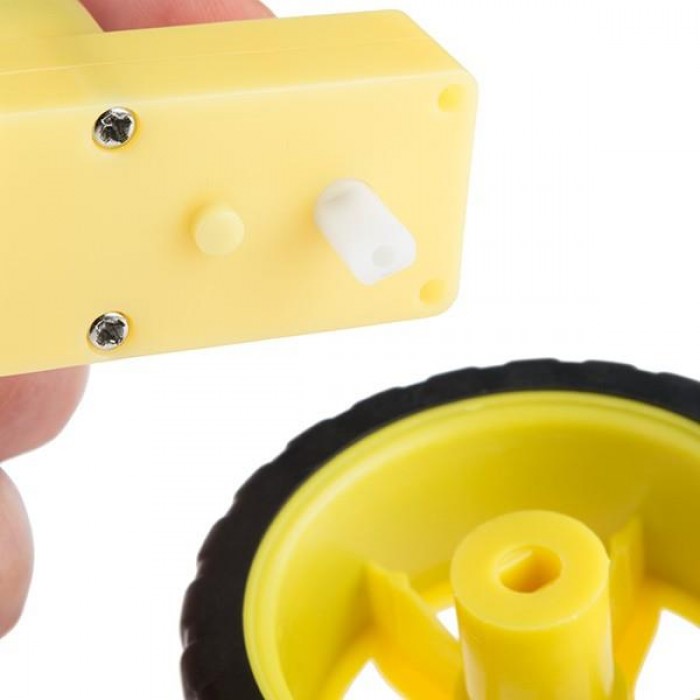 [NEW] 65MM 36g High Quality Rubber 6V 130 TT Yellow DC Motor Wheel