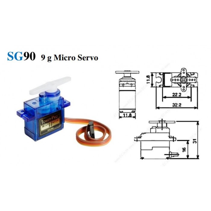 2/5/10 pièces SG90 9G Micro servomoteur contrôle pour bras de Robot RC servomoteur jouet avion hélicoptère modèles d'avion 180 ° /360 °  502