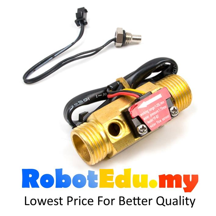 Water Flow Temperature Heat Sensor YFB7 ; Fluid Flowmeter G 1/2 Inch