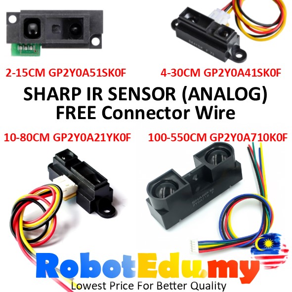 Sharp Infrared IR Analog Range Finder Sensor 2-15cm 4-30cm 10-80cm 20 ...