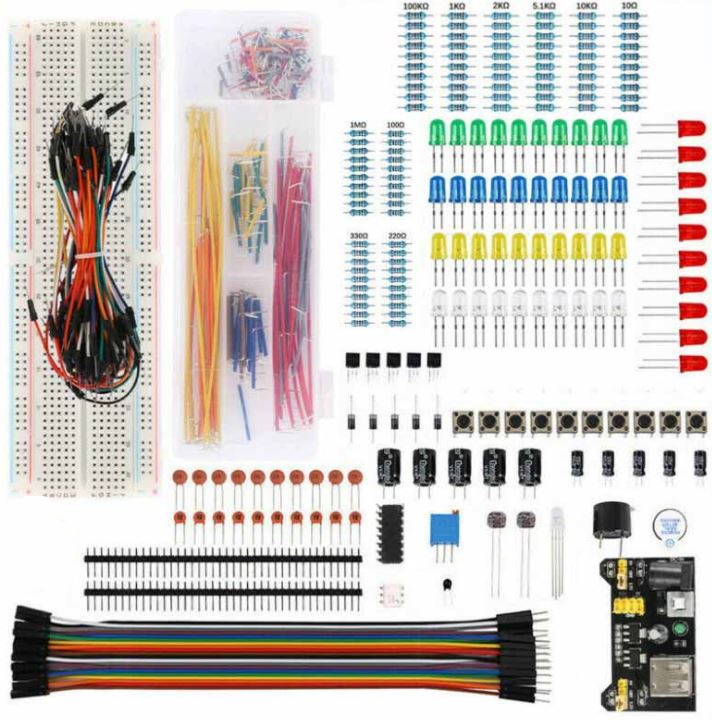 Electronics Components E&E Resistor LEDs Capacitor Jumper Wire ...