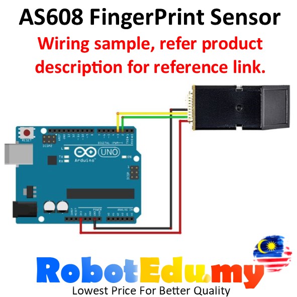 AS608 FingerPrint Finger Print Thumbprint Reader Biometric Recognition ...